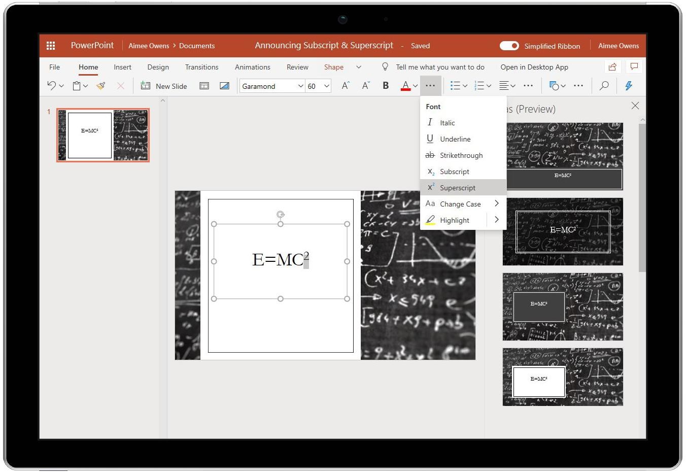 New for PowerPoint on the web